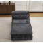 Canapé à compression Mahjong, canapé-lit convertible au sol, canapé modulaire désossé DIY, sans assemblage, tissu polaire circulaire, siège simple surdimensionné avec coussin et repose-pieds, gris foncé-129770474