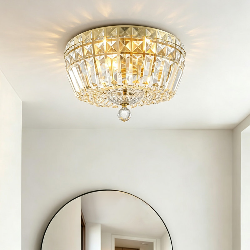 Plafonnier encastré en cristal 3 lumières Boatner