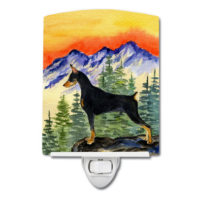 Doberman Ceramic Night Light
