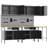 Corner Table Set Of 9 Steel, Standard-1241473389