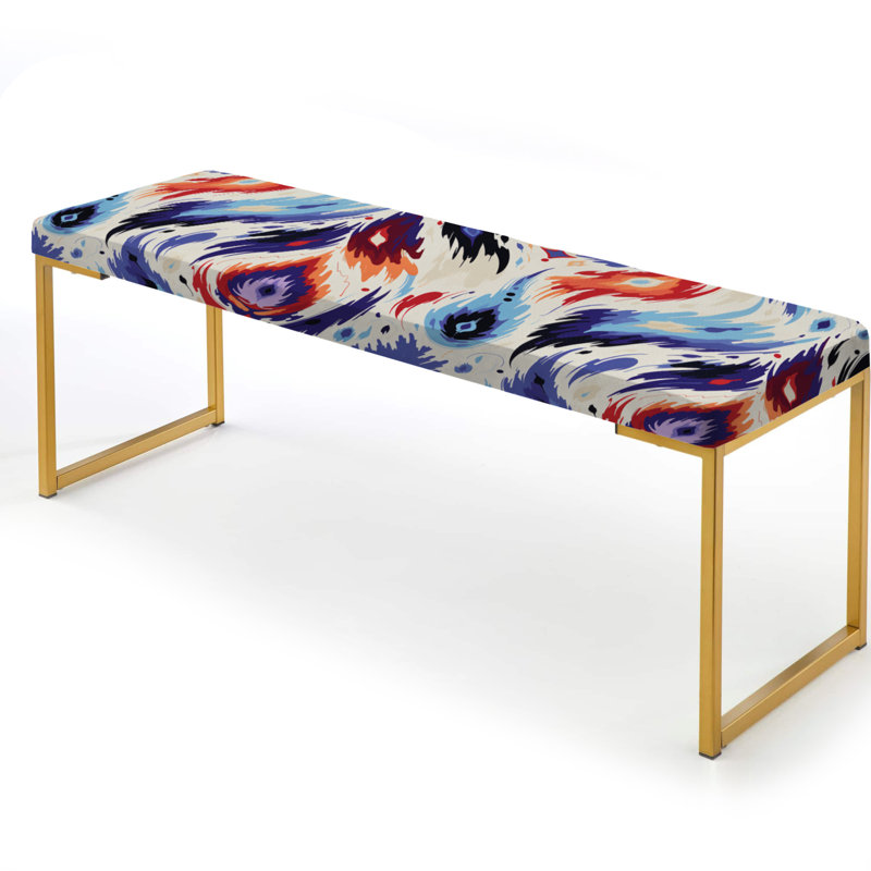 Banc tribal mauve Ikat Harmony Embrace - Ikat