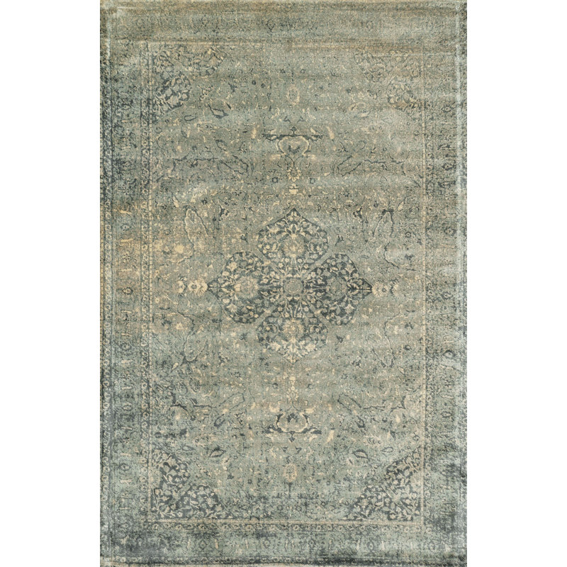 Waldon Viscose Oriental Indoor Rug, Rectangle 3'3" x 5'3"