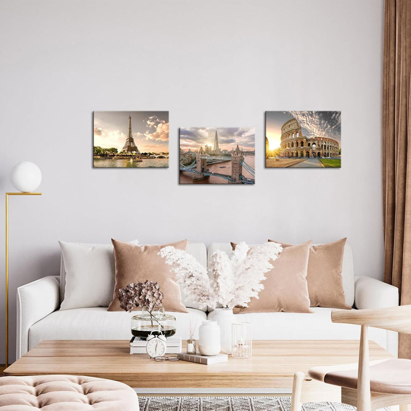 3 Piece Wrapped Canvas Wall Art