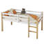 Bois massif, lit mezzanine simple en bois d'hévéa avec échelle, plateforme de lattes renforcées, blanc naturel-1766787128-1766787111