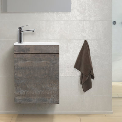 Amnicon 40mm Single Bathroom Vanity with Drop In Resin Basin