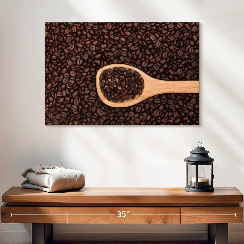 Grains de café Yarlin sur cuillère, H 16 po x l 24 po