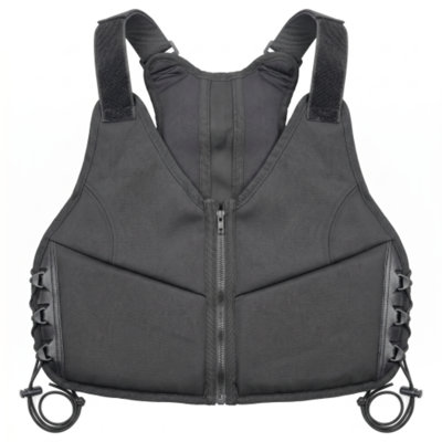 Weighted Vest, 17.72"L x 17.72"W x 0.79"H, Polyester, 1 Pc, Black, Adjustable 10LBS Weighted Vest for Customized Intensity - This 10LBS weighted vest