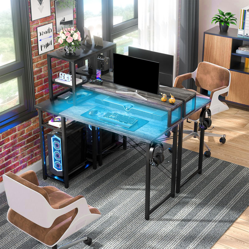 Bureau Loriann, H 45,6 po x l 40 po x P 19,7 po, Noir