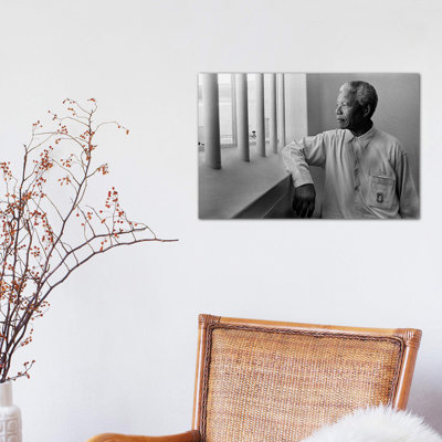 Nelson Mandela Portrait - Wrapped Canvas Print