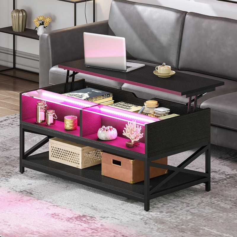 Paulett Single Coffee Table, Black