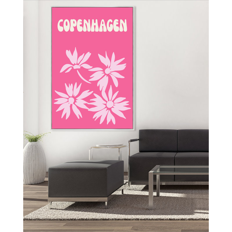 «Copenhagen par Yaffa G», reproduction sur toile, Cadre blanc, H 41 po x l 27 po