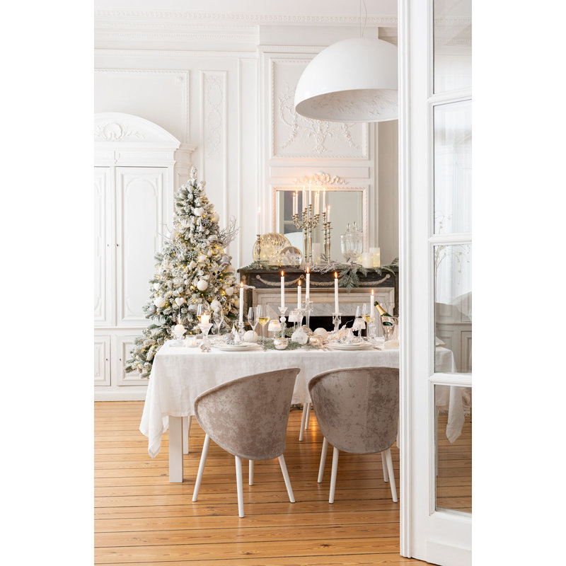 Glass Tabletop Candlestick, 28cm H x 8.5cm W x 8.5cm D