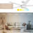 Stratos 52in 5-Blade Smart Ceiling Fan 2700K-6000K CCT Tunable Range LED Light Kit with Remote Control in Matte White Works With iOS or Android App