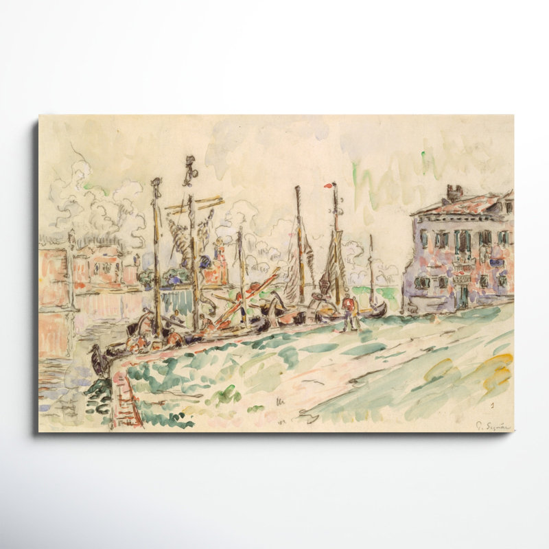 «Venice», peinture sur toile, H 32 po x l 48 po