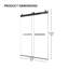 Porte de douche coulissante double sans cadre 48 po x 76 po, finition noir mat