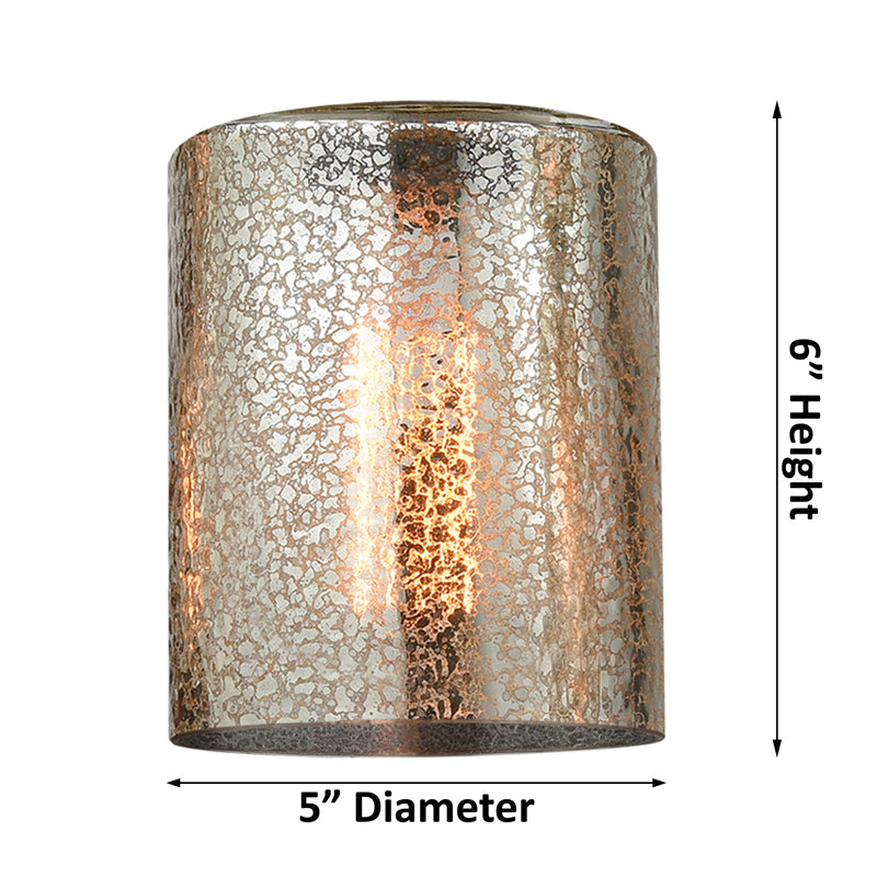 Abat-jour tambour suspendu en verre Leilani