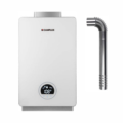 Chauffe-eau sans réservoir au propane liquide 3,18 GPM CAMPLUX, blanc