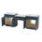 91'' Double Bathroom Vanity with Quartz Top-1322722897