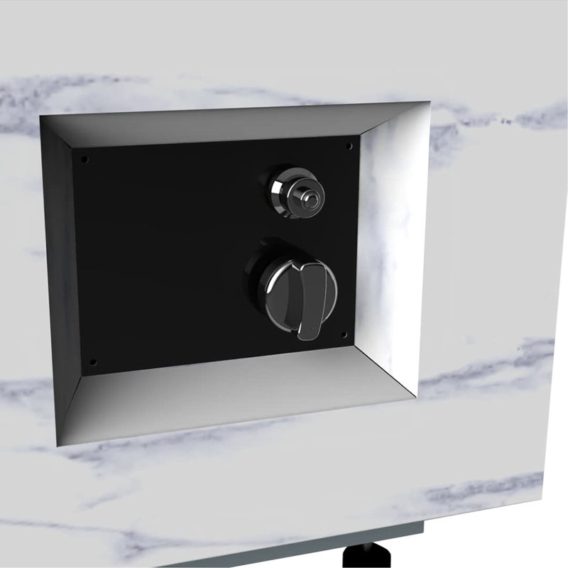 Table de foyer d'extérieur au gaz propane de 42 po rectangulaire grise avec couvercle, couvercle, pierre de lave, table d'appoint pour le rangement du réservoir, leurre de patio extérieur à tirage 42 po