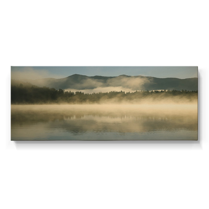 Vue sur le quai - Toile tendue avec châssis - Prêt à être accroché, H 16 po x l 40 po