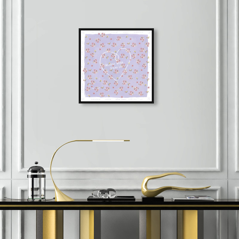 Lilac Spring Fashion Print by Oliver Gal, 17"H x 17"W, Black Floater Frame
