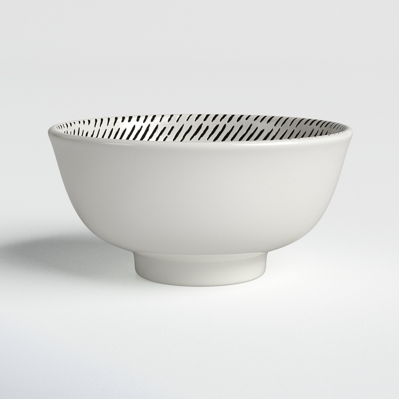 Cambrie Matte Porcelain Patterned Dining Bowl 4.75 in.