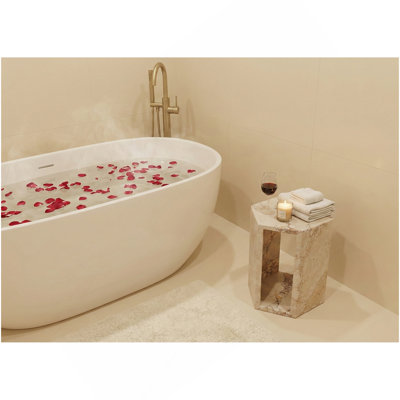 Table d'appoint en marbre rose naturel Luxury