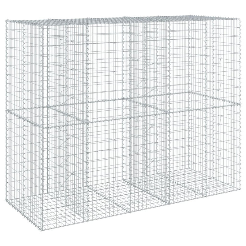 Clôture de bordure en métal argenté, 8 pi X l 7 pi X P 3 pi D