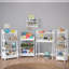 Rangement pour jouets à 4 niveaux avec étagères de rangement à 4 niveaux avec 3 tablettes ouvertes RiverRidge - blanc et 2 bacs en tissu-94008521