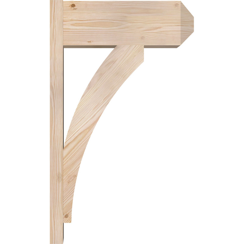 Persienne en bois rustique Thorton Craftsman, Sapin Douglas de 5 1/2 po (lisse),  P 34 po x H 46 po 