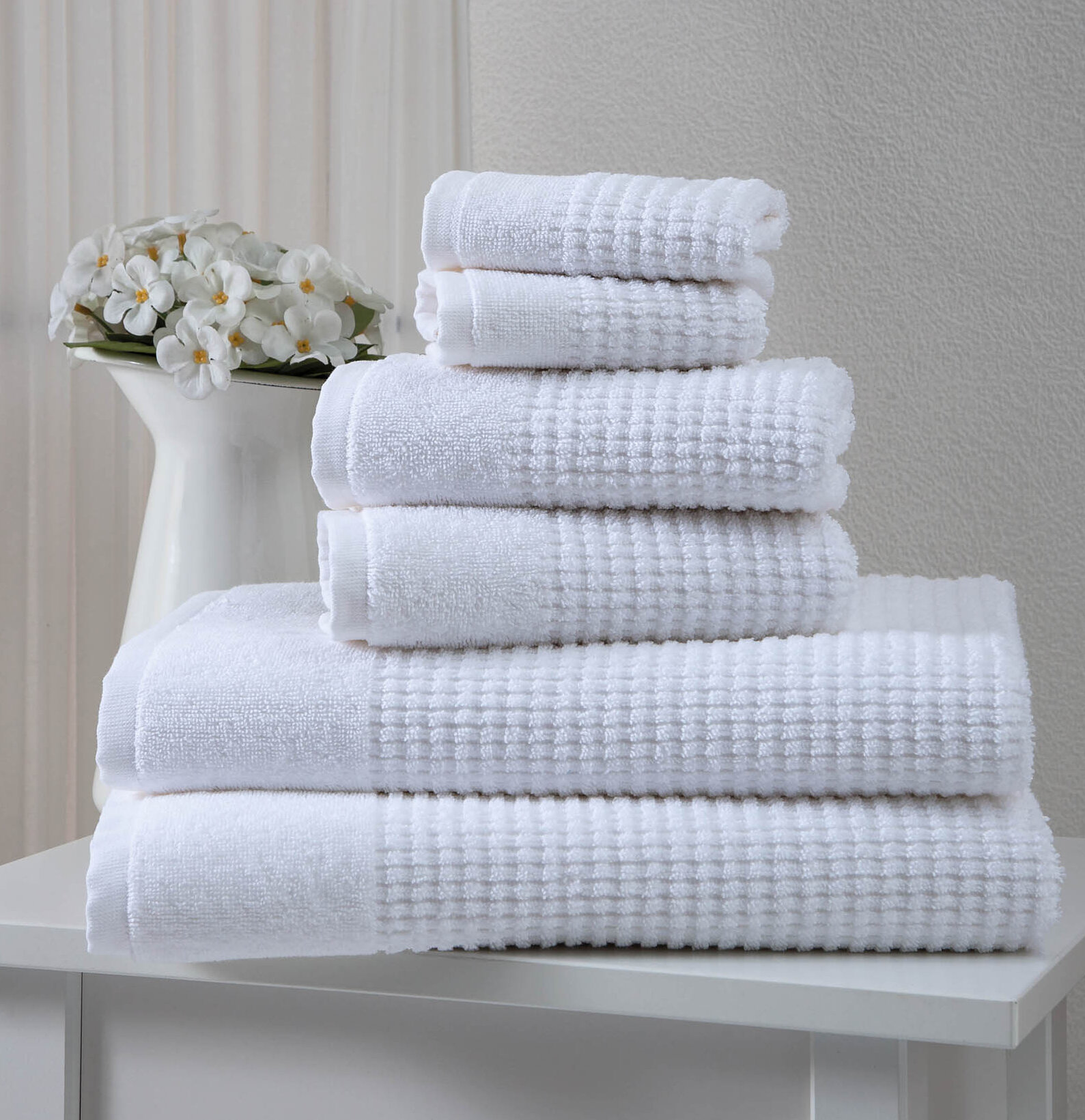 Devon 6 Piece Turkish Cotton Towel Set AllModern Color: Latte