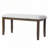38 Inch Upholstered Bench with Padded Seat and Solid Wood Legs for Bedroom, Entryway and Dining Room, Beige and Brown-1984186851