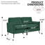Causeuse compacte en similicuir moderne et confortable pour la maison