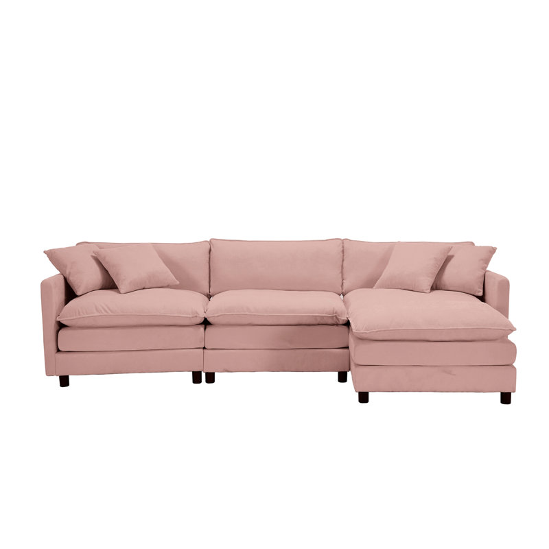 108-inch L-shaped modular frame chenille fabric sofa, featuring a versatile design that adapts to any interior space, delivering boundless comfort and contemporary style