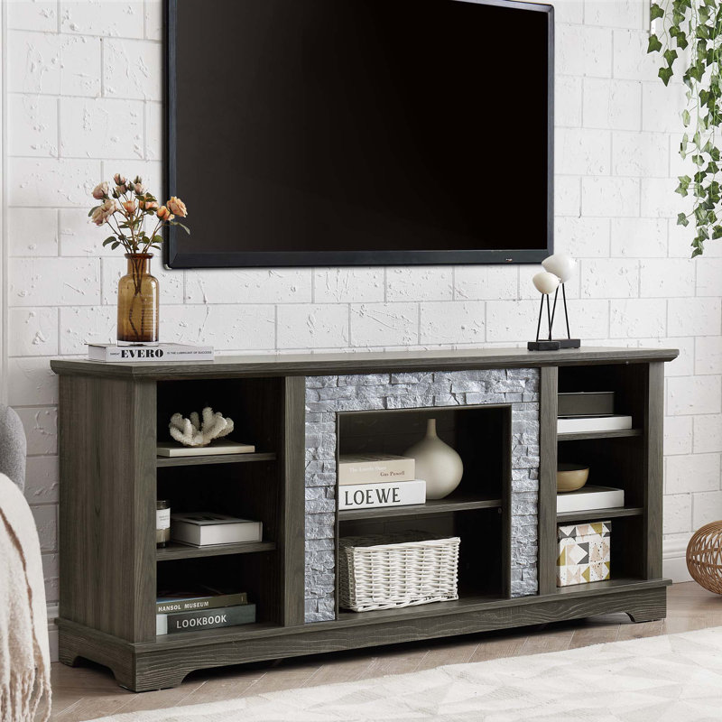Meuble télé Mantel Stone, Gris