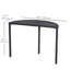 Table basse demi-ronde en rotin avec cadre en métal noir-1385870822