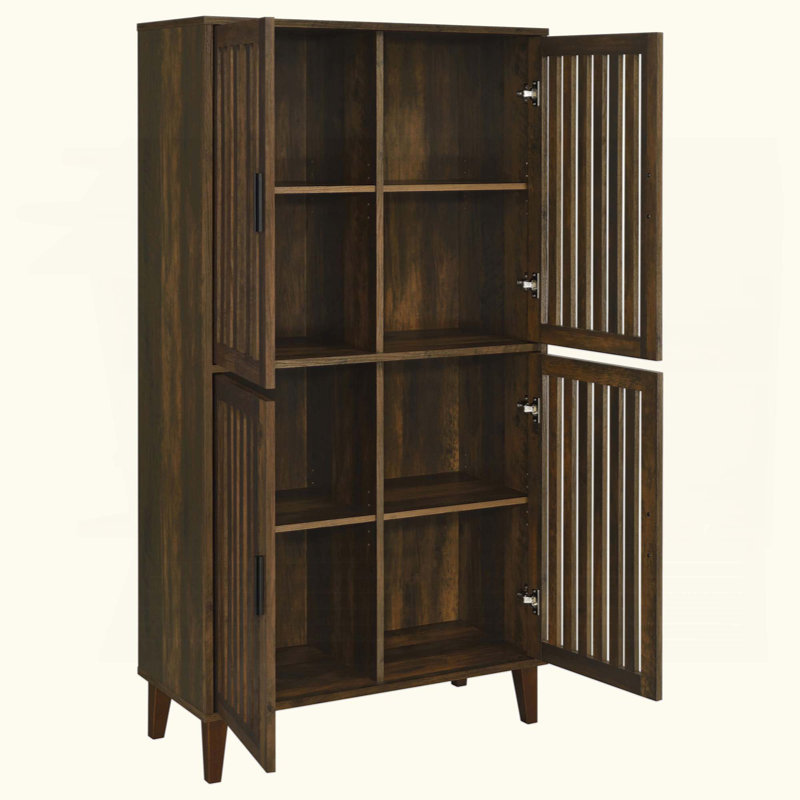 Armoire d'appoint haute 4 portes Dark Pine
