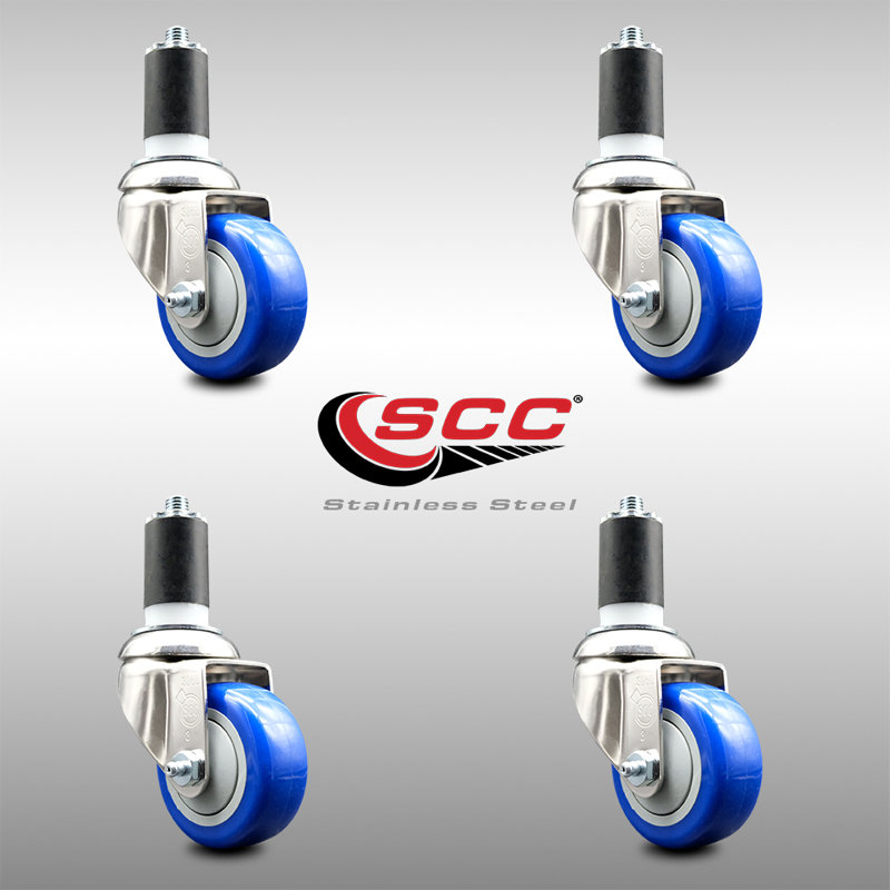 Polyurethane Casters, Blue