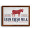 «Farm Fresh Milk», reproduction d'art textuel sur toile-806559713-806559714