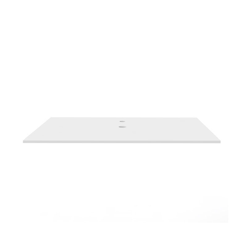 Plateau de meuble-lavabo moderne 36 "avec lavabo vasque - blanc