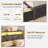 Queen Bed Frame with 6 Underbed Drawers and Open Storage Headboard, Upholstered Platform Bed with Adjustable LED Light and Charging Station, No Box Spring Needed-2070954081