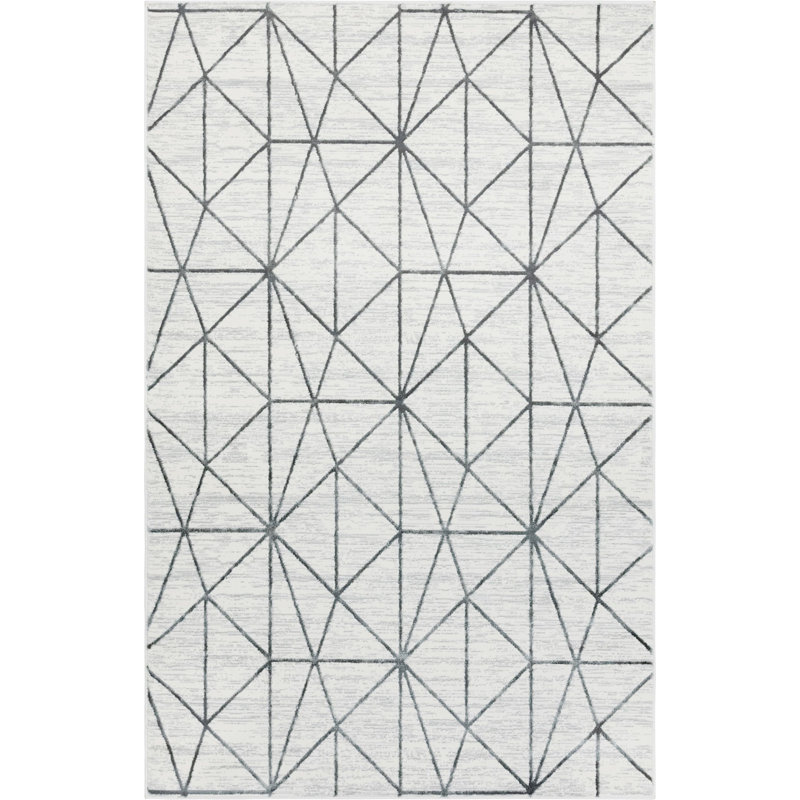 Clidy Abstract Indoor Rug, Rectangle 5' x 8'