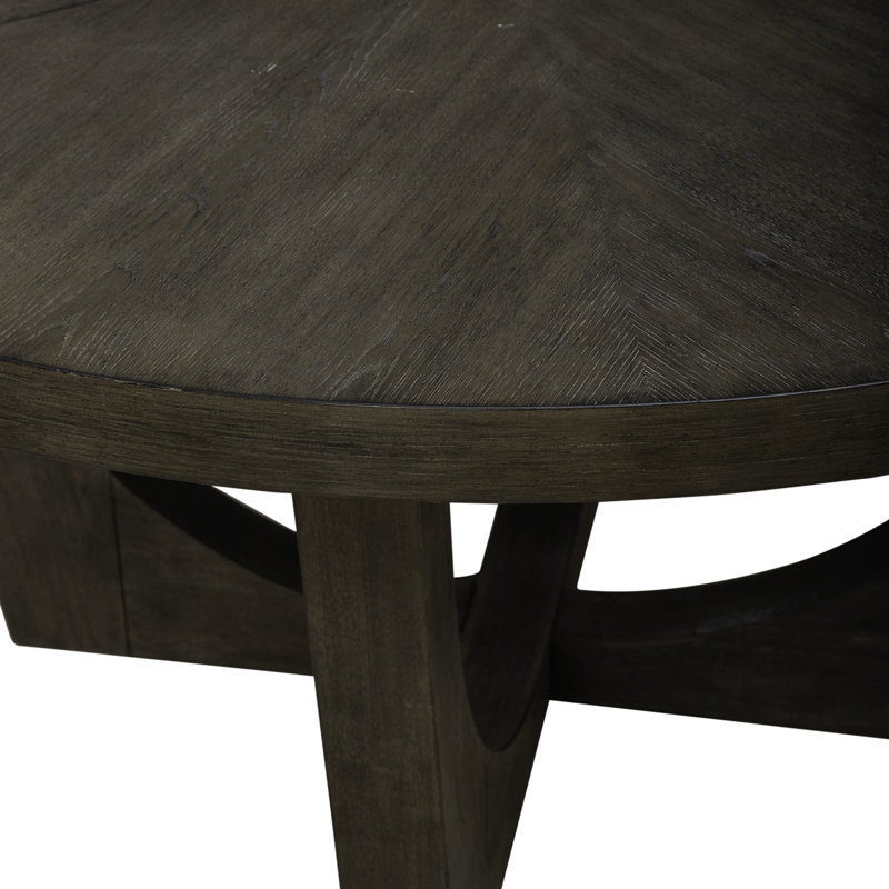 Ensemble de table de salle à manger à piédestal Trenea avec 4 chaises rembourrées