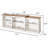 Wood LED Lightning Entertainment Center with Adjustable Shelves Fit for TVs up to 80"