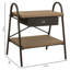 Ahnyia 52cm W Metal Bedside Table