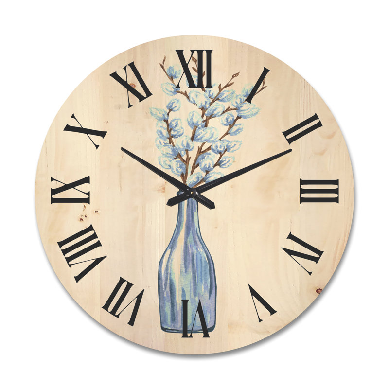 Horloge murale Bunch of Pussy Willow, Très grand