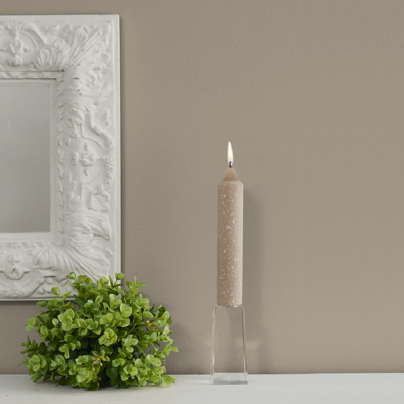 Timberline Collenette Dinner Candle Taper, 9" H x 1.25" W x 1.25" D, Taupe