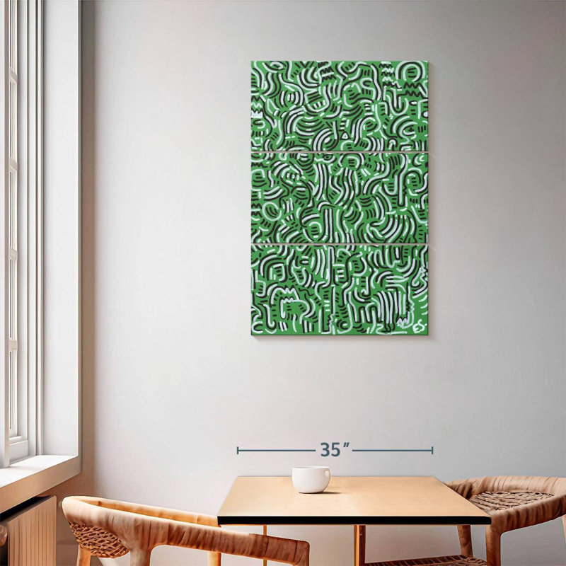 Avery Green Jungle Graffiti, 57" H x 36" W
