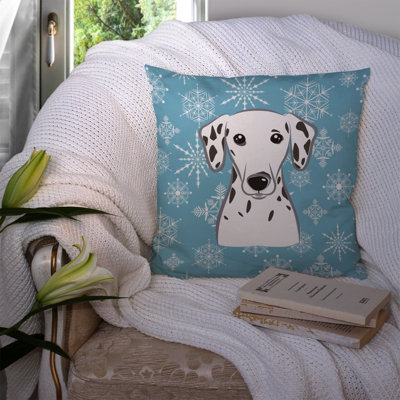  Snowflake Dalmatian 14" Throw Pillow