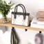 21 bancs à chaussures et portemanteaux, 9 paires de rangement pour la chambre à coucher, vestibule, organisation de couloir, blanc, conception de tablette, rangement décoratif, arbre de construction en panneau de particules